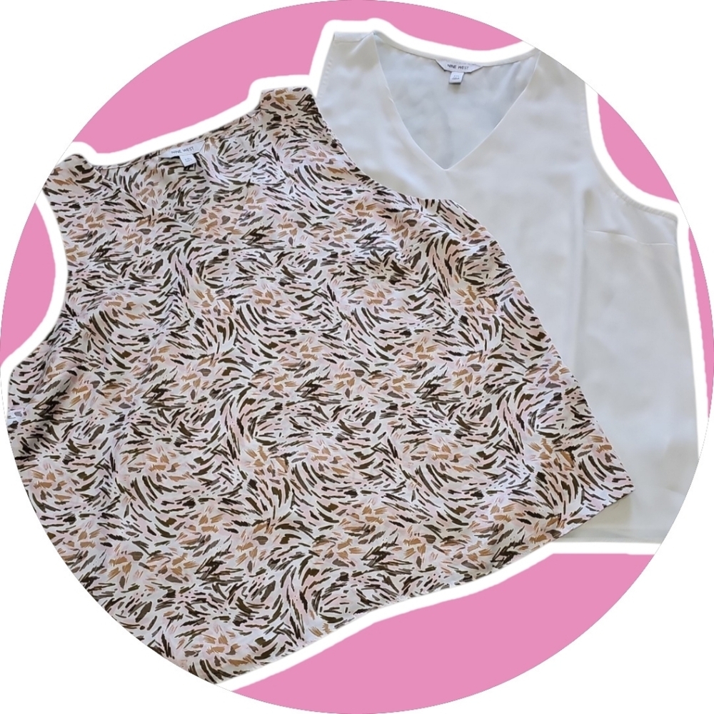 NINE WEST V-NECK TANK BUNDLE OF 2